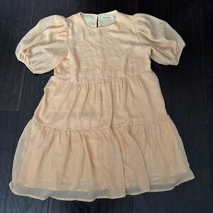 Reformation Peach Puff Sleeve Dress